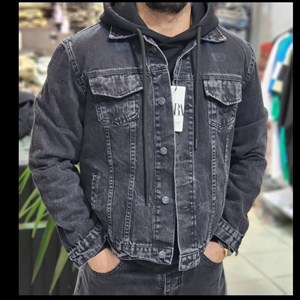 کت لی مردونه قواره باکسی رنگ ذغالسنگی