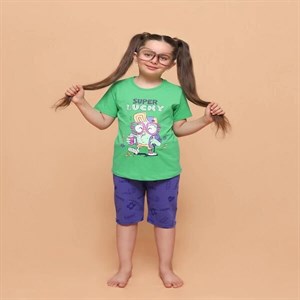 تیشرت شلوارک دخترانه جانا کد 3155