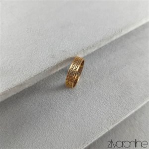 انگشتر رینگ زنانه طرح ورساچه تو خالی رزگلد 30262