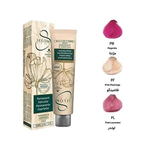 رنگ مو بدون آمونیاک سلوم پلاس سری صورتی مدل SELOM PLUS HAIR COLOR