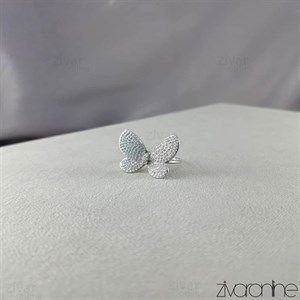 انگشتر زنانه مدل پروانه تمام نگین 30247