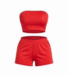 ست دکلته و شلوارک نخی زنانه برند boohoo انگلیس