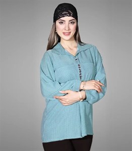 شومیز یقه شکاری کد 2028