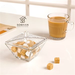 قندان شیشه ای مربع لیمون