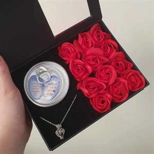 گردنبند مروارید عشق باکس کادویی استیل