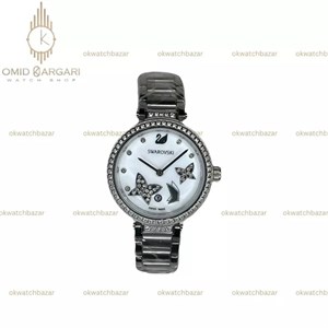 ساعت مچی سواروسکی صفحه طرحدار سفید سیلور Swarovski
