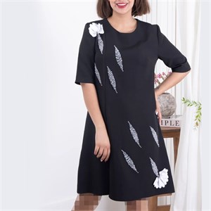 پیراهن استین کوتاه مروارید گل TAFFETA