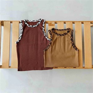 تاپ بیسیک لبه پلنگی زنانه - کد 838