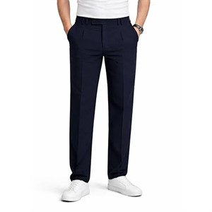 شلوار پارچه ای ریلکس پشت کش zara - سورمه ای