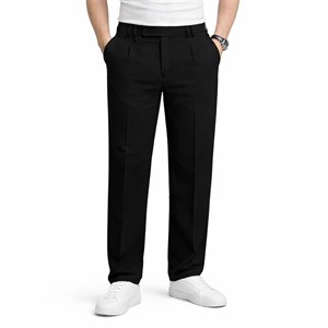 شلوار پارچه ای ریلکس پشت کش zara - مشکی