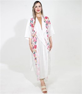 مانتو بلند گل‌دار کد 1240