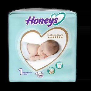 پوشک هانیز نوزادی سایز 1 بسته 20 عددی
