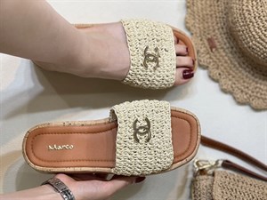 صندل زنانه رافیا یراق شنل CHANEL