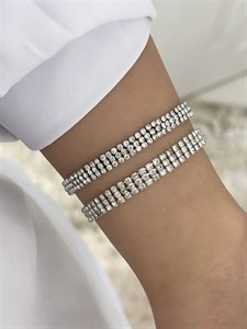 دستبند مجلسی نگینی زنانه