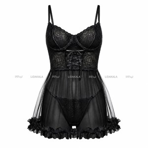 لباس خواب فانتزی عروسکی رنگ مشکی برند سیسنت کد 5257
