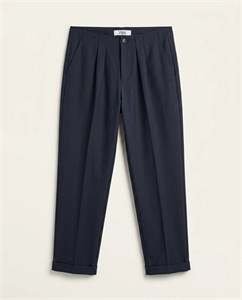 شلوار پارچه ای راسته کمربندی ZARA - سورمه ای