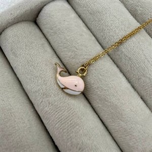 گردنبند وال صورتی