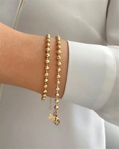دستبند آینه ای گوی تراشدار ژوپینگ