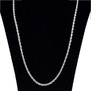 زنجیر استیل پیچی نقره ای سایز باریک کد L151