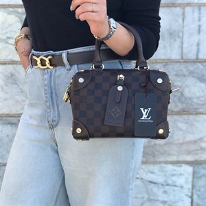 کیف زنانه صندوقی لویی ویتون LV وارداتی مدل ترانک قهوه‌ای