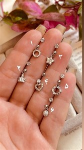 پیرسینگ گوش نعلی آویز دارml