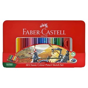 مداد رنگی 60 رنگ فابر کاستل مدل CLASSIC