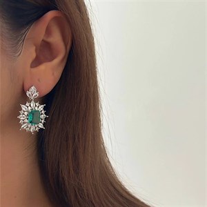 گوشواره زنانه طرح جواهر کد 950