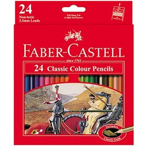 مداد رنگی 24 رنگ فابرکاستل مدل Classic - مقوایی