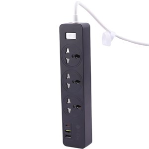 چند راهی برق ارت دار سه سوکت، دو یو اس بی و یک تایپ سی پرووان PPS615