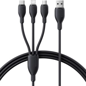 کابل چند سر 3.5 آمپر بیسوس Baseus مدل CB000161 طول 80 سانتی‌متر
