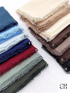 شال نخی پلیسه تابستانی دور نوار