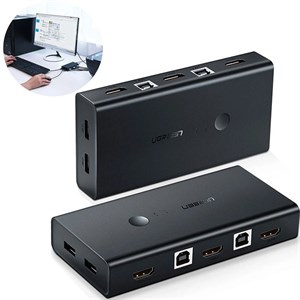 سوئیچ KVM دو پورت HDMI یوگرین UGREEN مدل CM200-50744