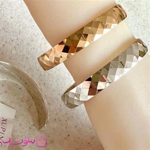 دستبند زنانه ژوپینگ مدل آینه ای با تراش های مثلثی سایز 3 کد 7591