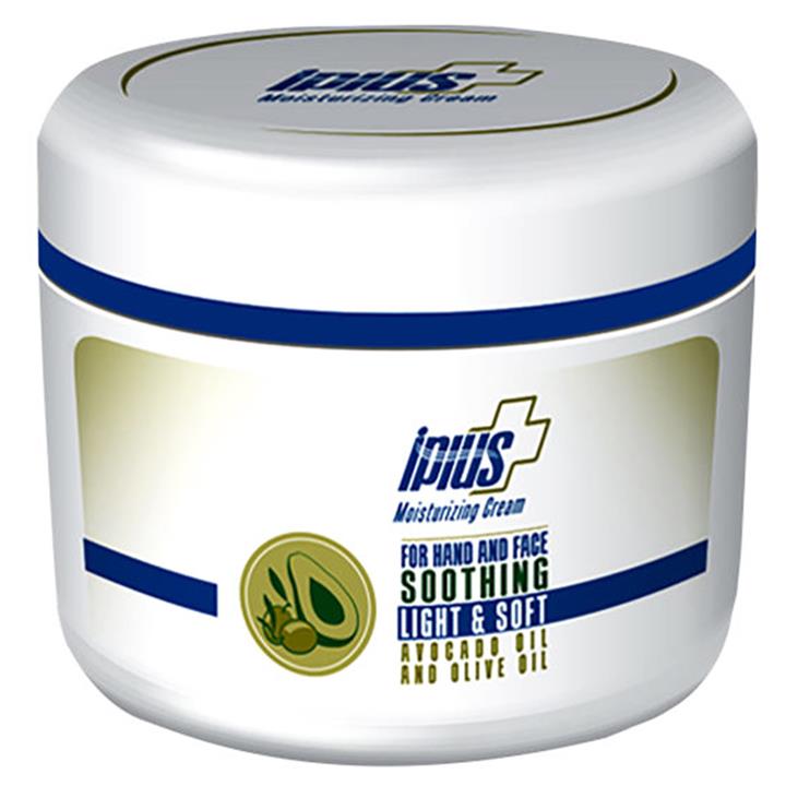 کرم مرطوب کننده دست و صورت آی پلاس حاوی روغن زیتون و روغن آووکادو