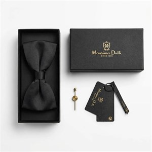 پاپیون مشکی کشیده نیمه مات برند Massimo Dutti