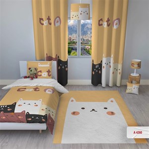 روتختی کودکانه برند مینوریا کیدز طرح گربه کد p-401