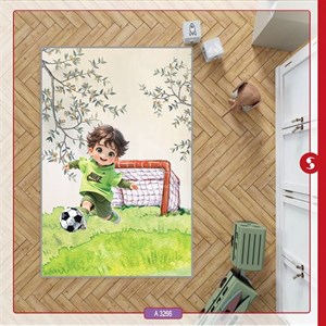 فرشینه اتاق کودک برند مینوریا کیدز طرح فوتبالی کد p-382