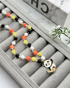 گردنبند بچه گانه پاندا اسکیت سوار بلند