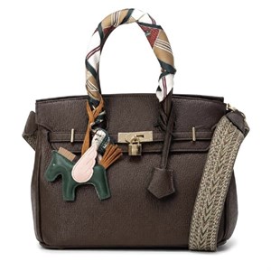 کیف چرم HERMES وارداتی موکا قهوه‌ای / هرمس