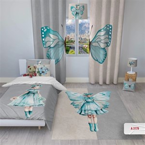 روتختی کودکانه برند مینوریا کیدز طرح پروانه کد p-345