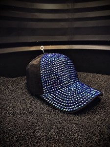 کلاه بیسبالی نگین‌دار وارداتی _ آبی