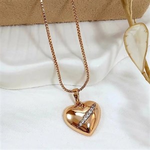 گردنبند قلب نگین خطی ژوپینگ