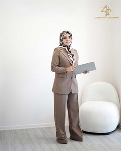 کت و شلوار و جلیقه زنانه کرپ زویا