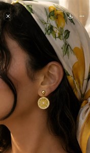 گوشواره میخی اویز لیمو