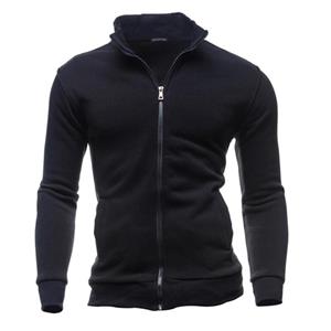 Men's Tracksuit Men Assassins Creed Hoodies,Kintaz Men's Autumn Winter Leisure Sports Turtleneck Zipper Sweatshirts Slim Tops Jacket Coat (Black, L2(US Men))