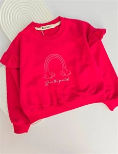 بلوز کراپ رنگین کمان سرخابی سایز 50