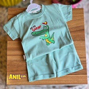 تیشرت شلوارک نوزادی کروکودیل (2192)