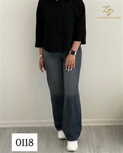 شلوار جین بگ زنانه کد 0118