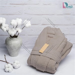 حوله تن پوش Cotton Life رنگ خاکی