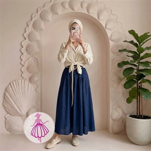 دامن لینن پیله دار جولیا